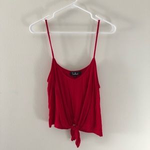 Lulu’s ribbed crop tie tank